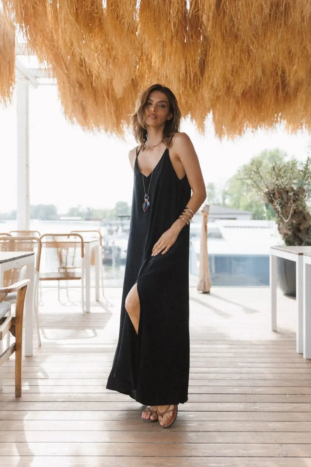 HALJINA MAXI LAGANINI BLACK