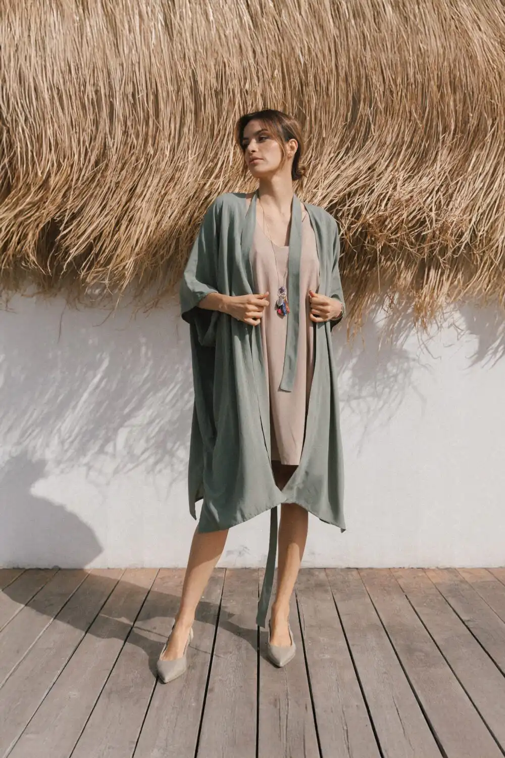 KIMONO LAGANINI OLIVE - Slika 10