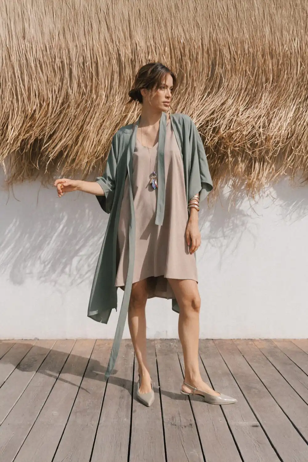 KIMONO LAGANINI OLIVE - Slika 9