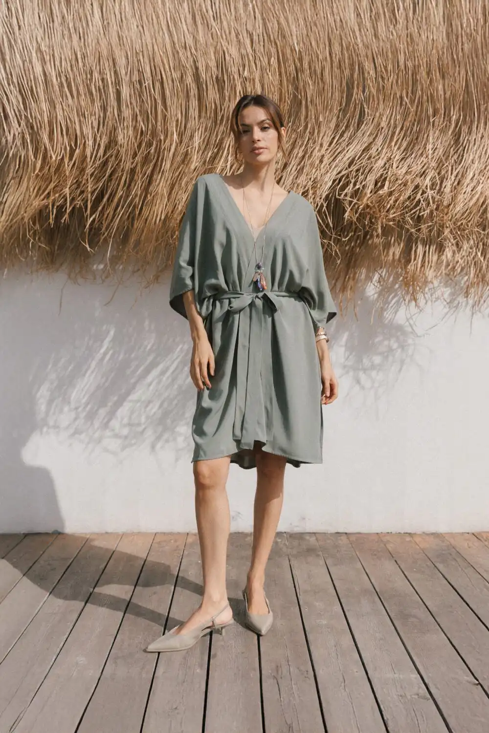 KIMONO LAGANINI OLIVE - Slika 6