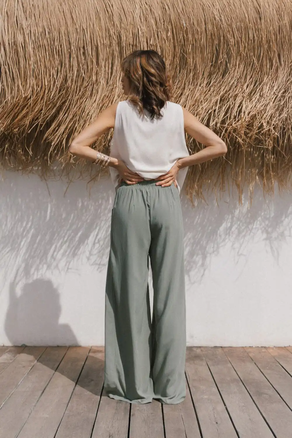 PANTALONE LAGANINI OLIVE - Slika 4