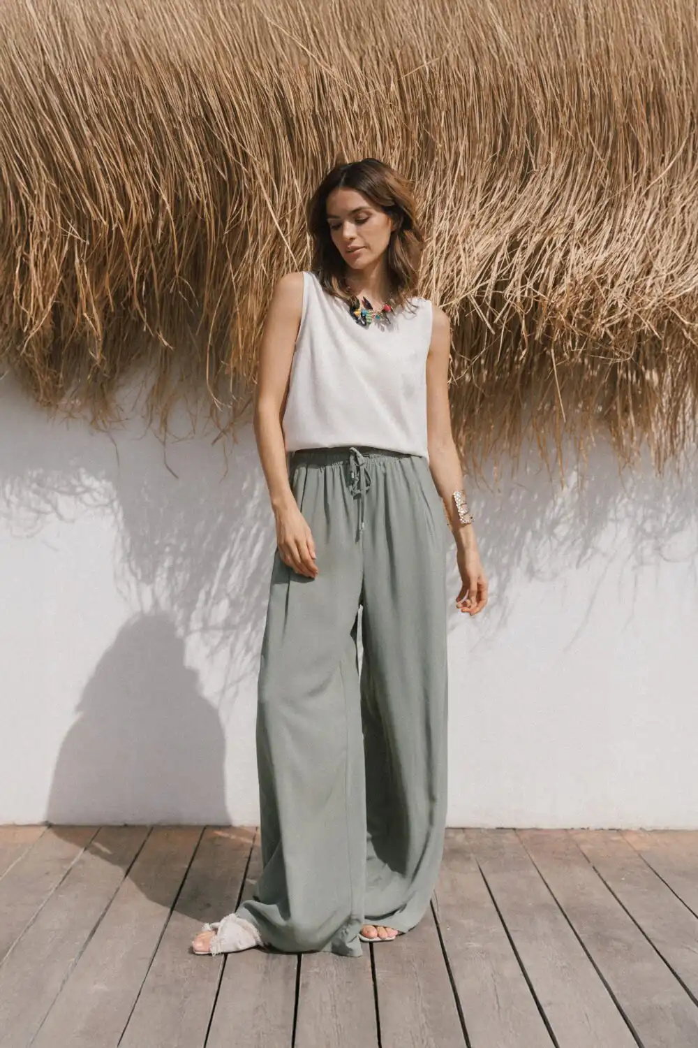 PANTALONE LAGANINI OLIVE - Slika 2