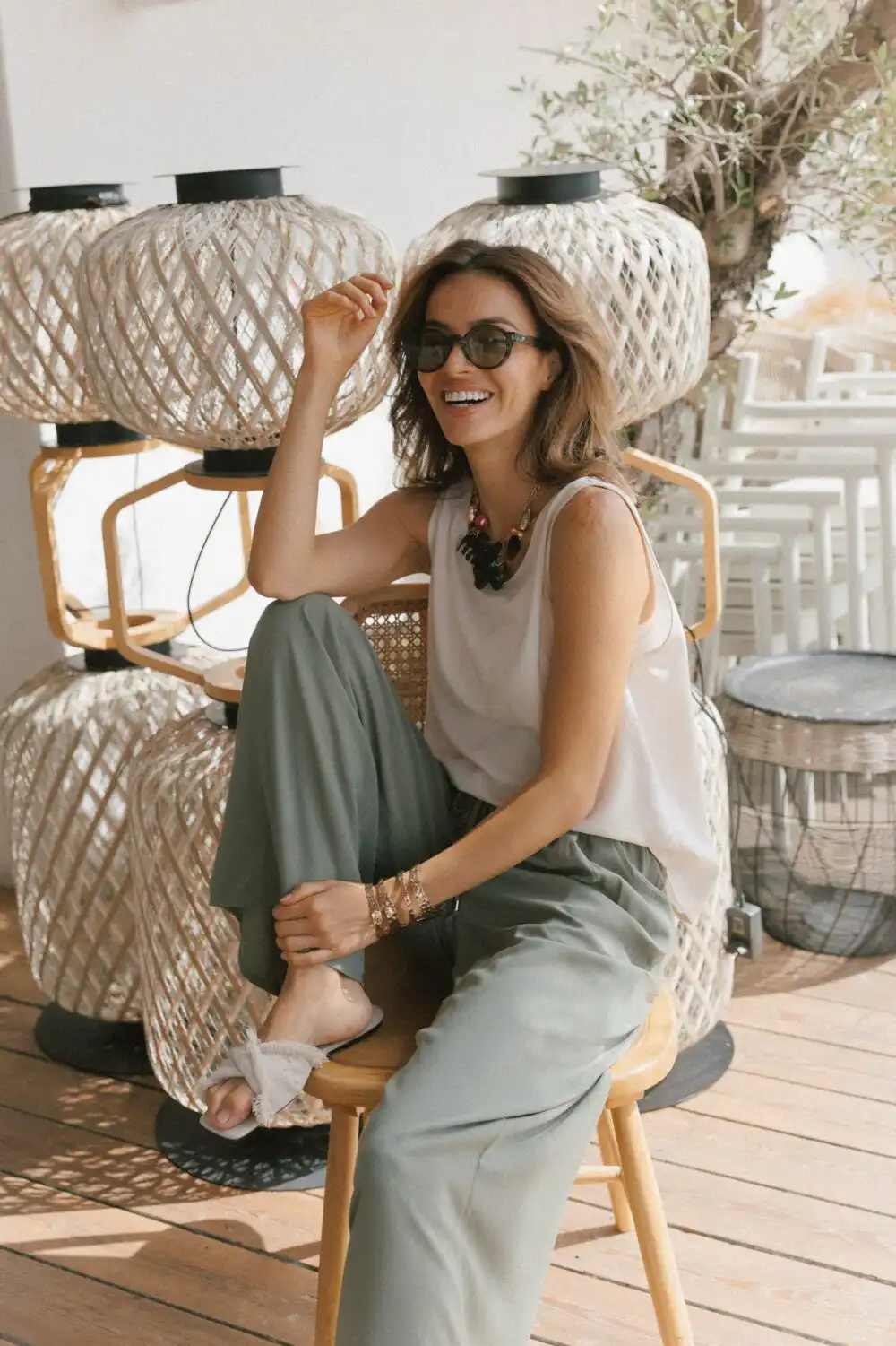 PANTALONE LAGANINI OLIVE - Slika 7