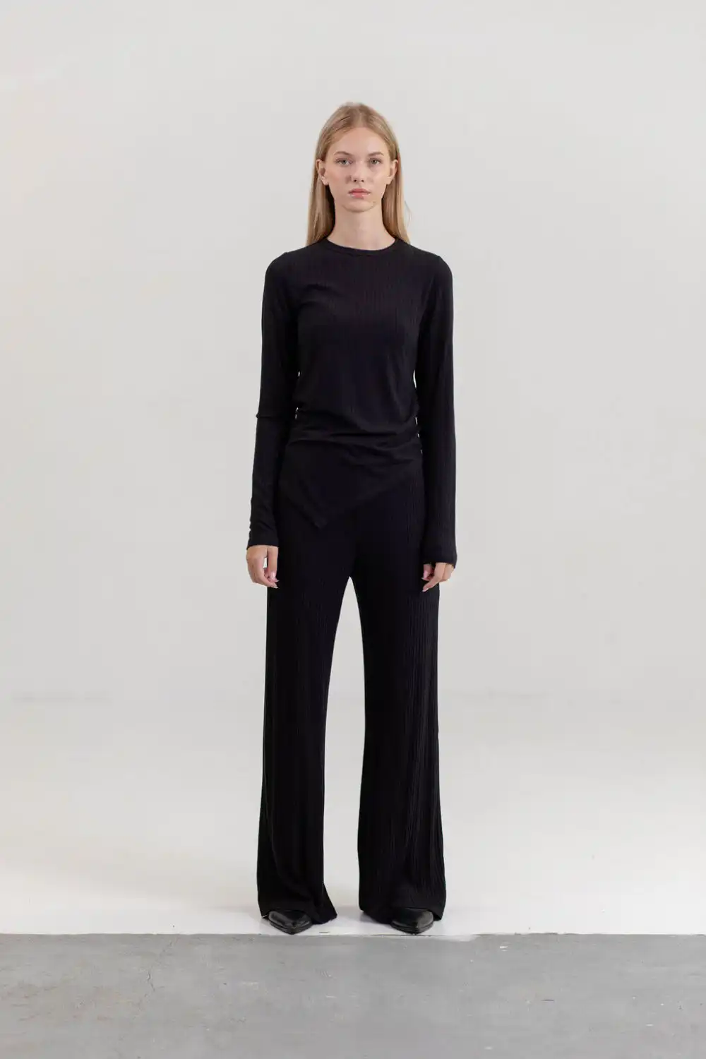 PANTALONE DERBY VISCOSE BLACK - Slika 5