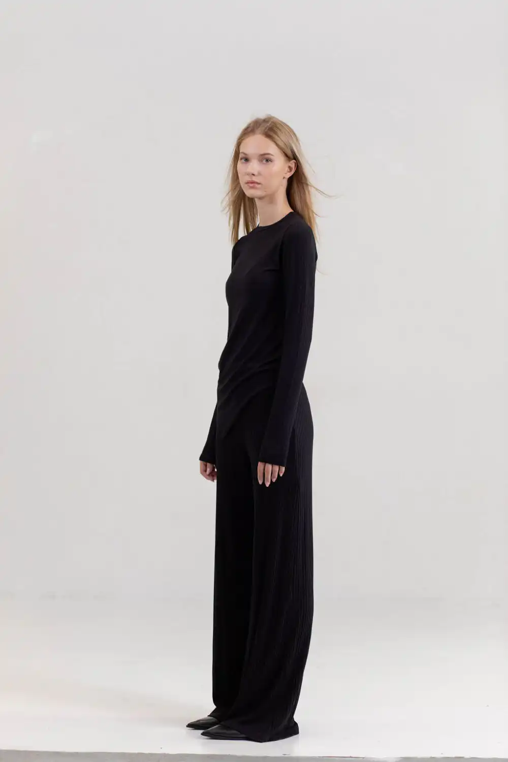 PANTALONE DERBY VISCOSE BLACK - Slika 3