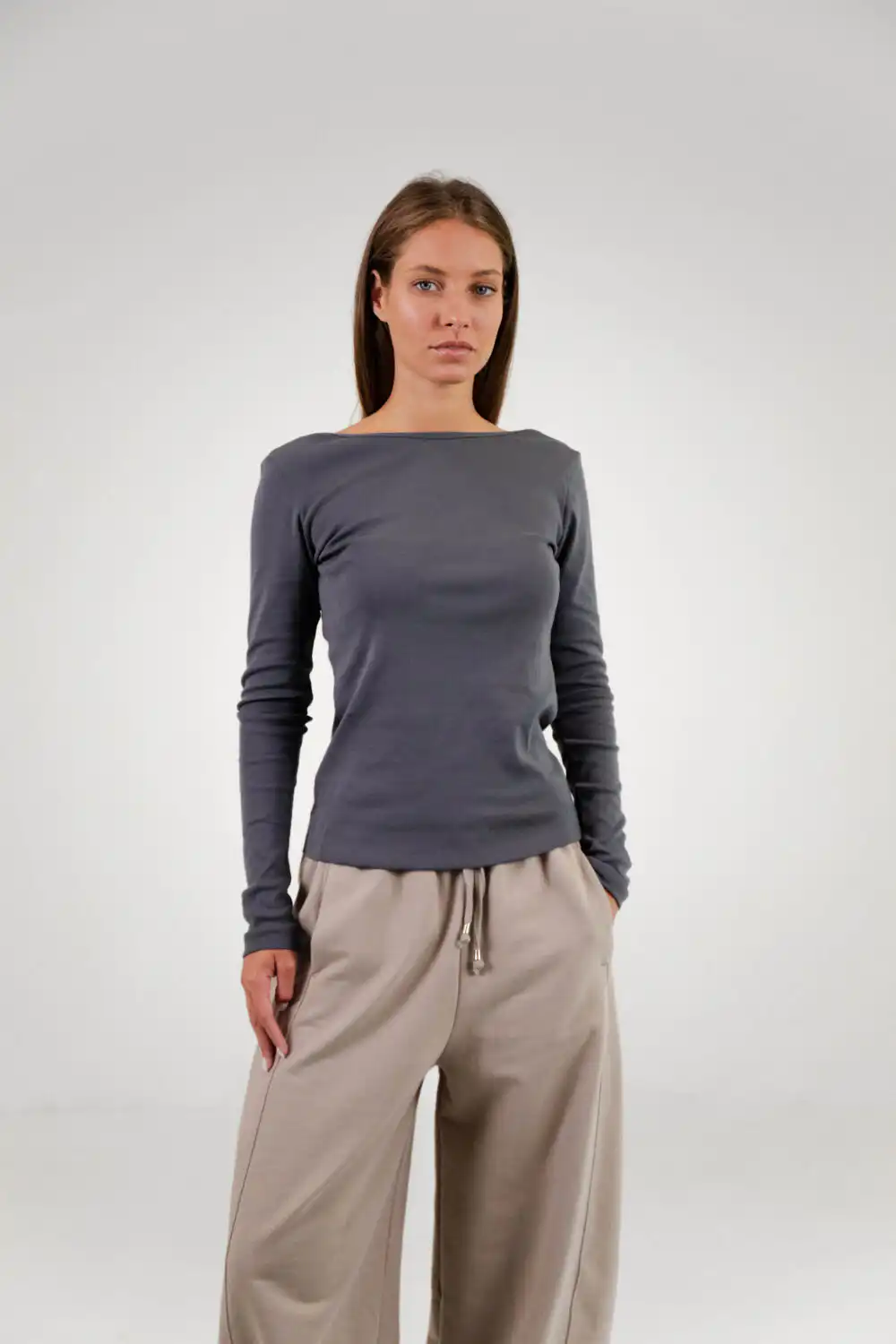 MAJICA ORGANIC NOA DARK GREY - Slika 3