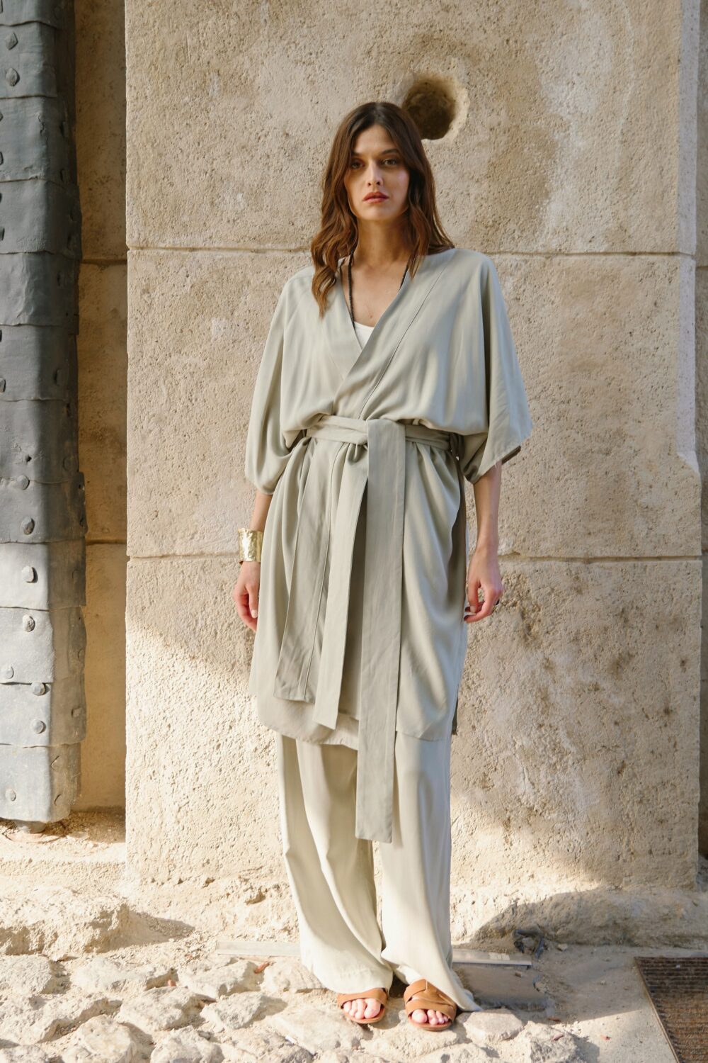 kimono laganini olive light