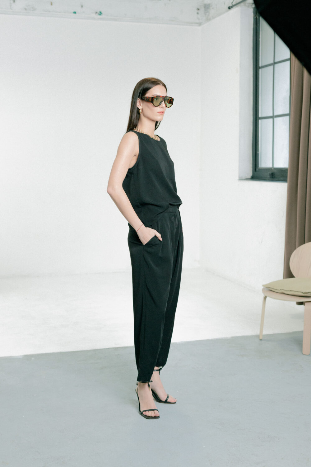 PANTALONE MONACO BLACK - Slika 2